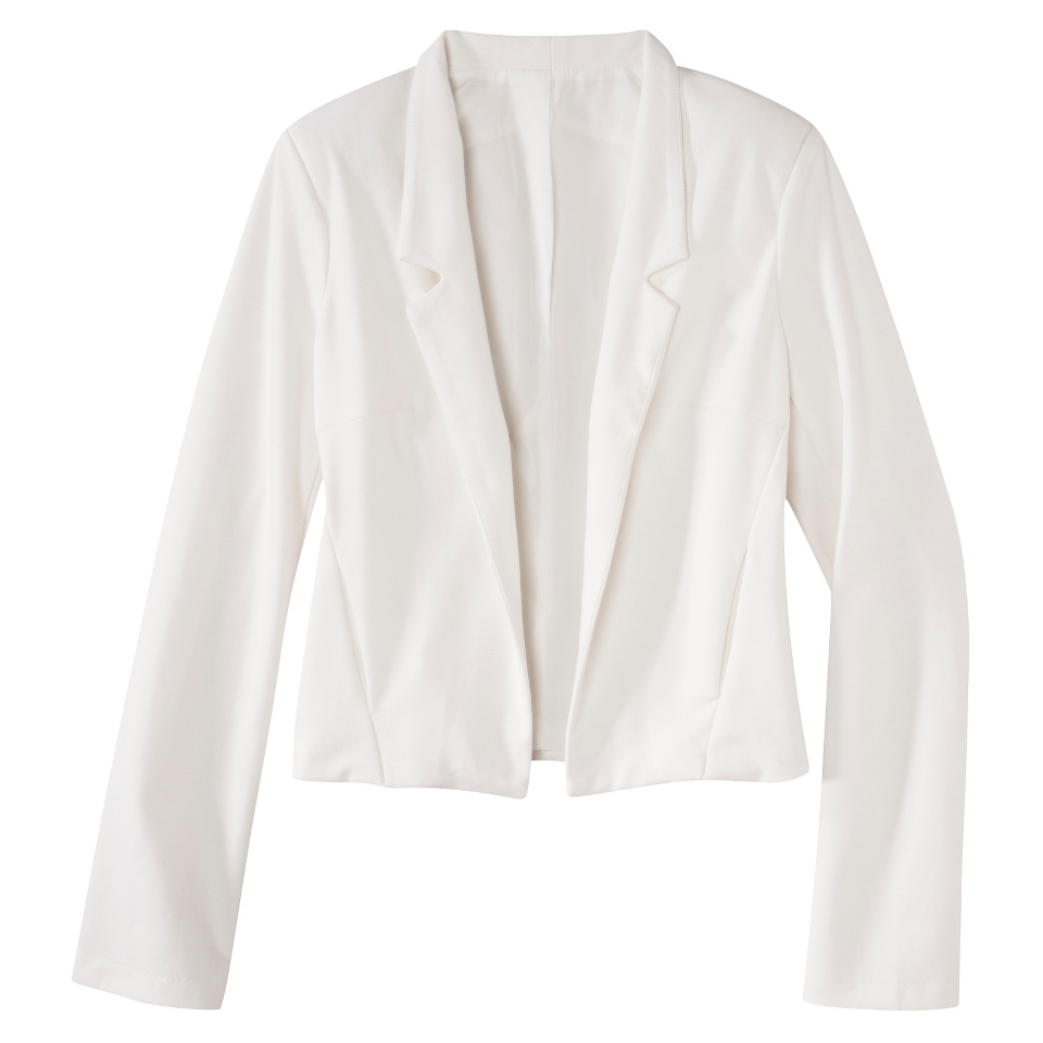 Mossimo Womens Collarless Ponte Jacket   White L