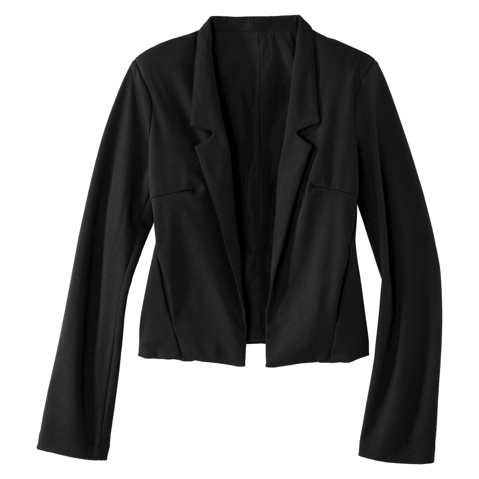 Mossimo Womens Collarless Ponte Jacket   Black XXL