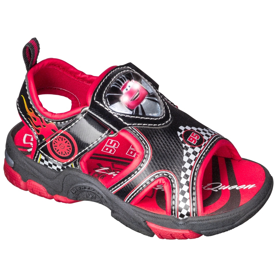 Toddler Boys Cars Light Up Sandals   Red 11