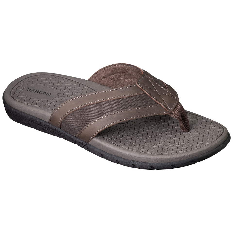 Mens Merona Torrin Flip Flop Sandals   Brown M (9 10)