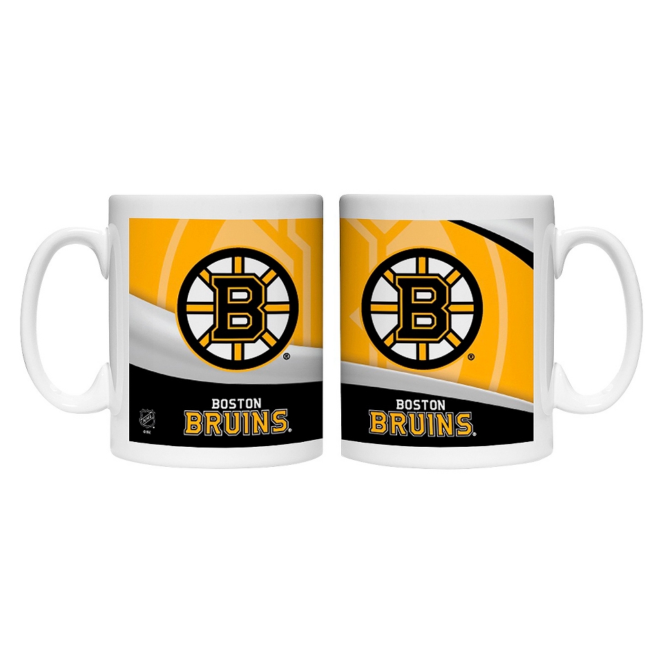 Boelter Brands NHL 2 Pack Boston Bruins Wave Style Mug   Multicolor (15 oz)
