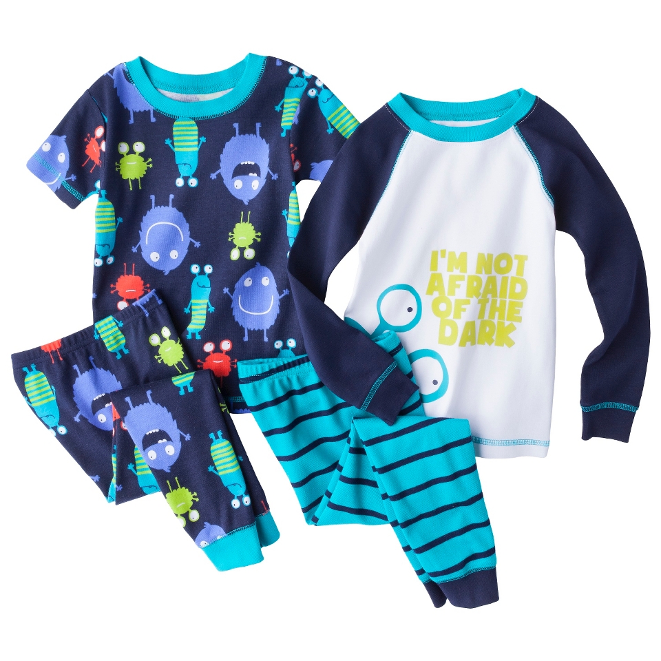 Just One You by Carters Boys 4 Piece Long Sleeve and Short Sleeve Monster