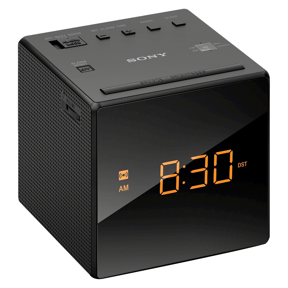 Sony AM/FM Clock Radio   Black (ICFC1BLACK)