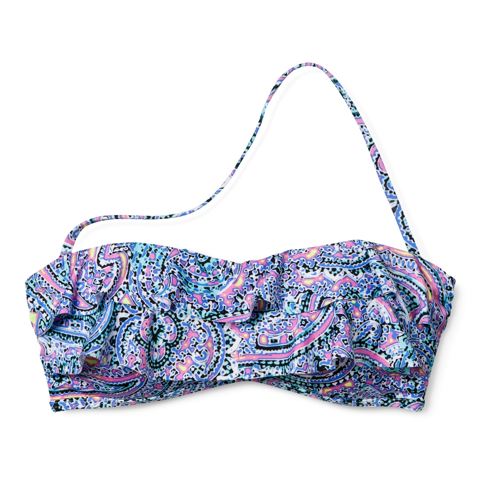 Xhilaration Juniors Bandeau Swim Top  Paisley Print L