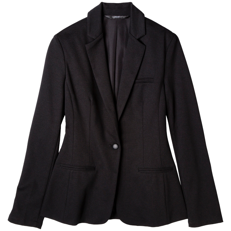 Mossimo Womens Ponte Blazer   Black S