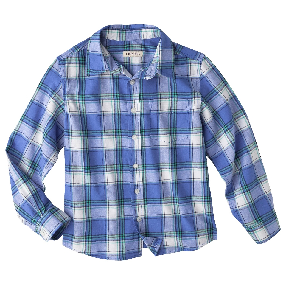 Cherokee Boys Button Down Shirt   Blue Marker M