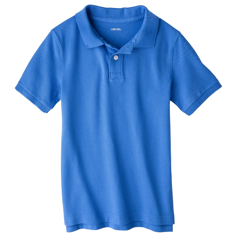 Boys Solid Polo   Blue Marker M