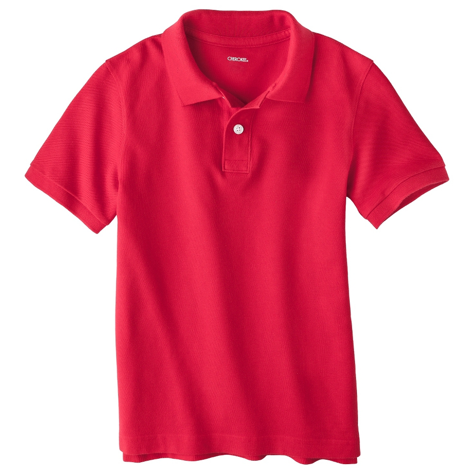 Boys Solid Polo   Red Pop XL