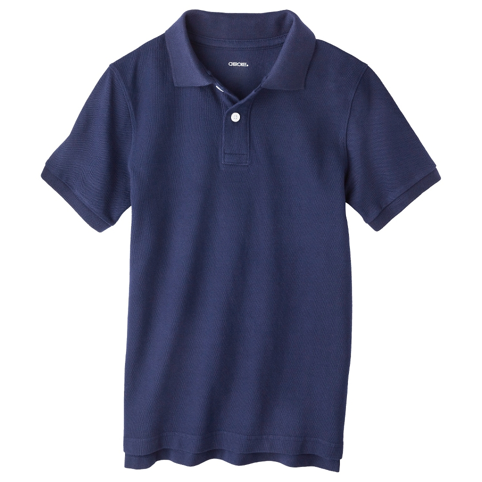 Boys Solid Polo   Xavier Navy XS