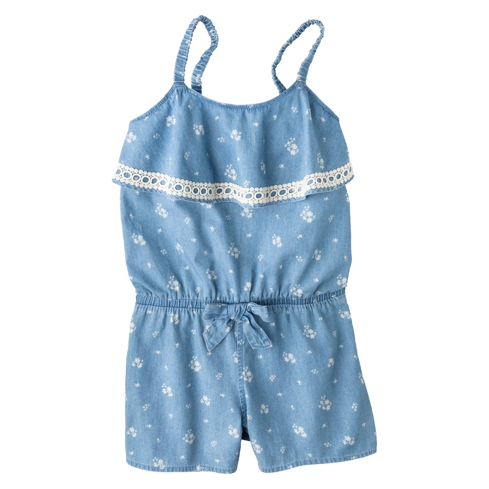 Cherokee Girls Romper   Denim Blue XS