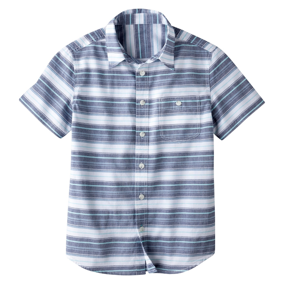 Cherokee Boys Button Down Shirt   Navy Voyage XS