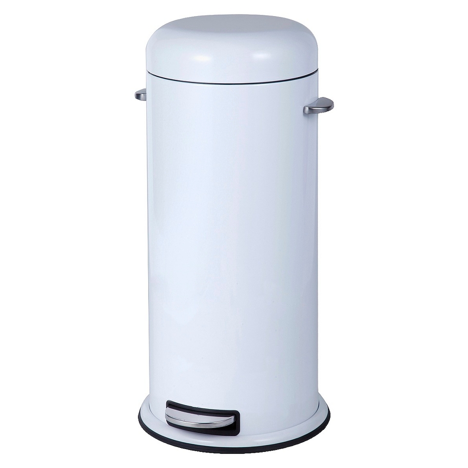 Threshold 30L Retro Step Trash Can   White