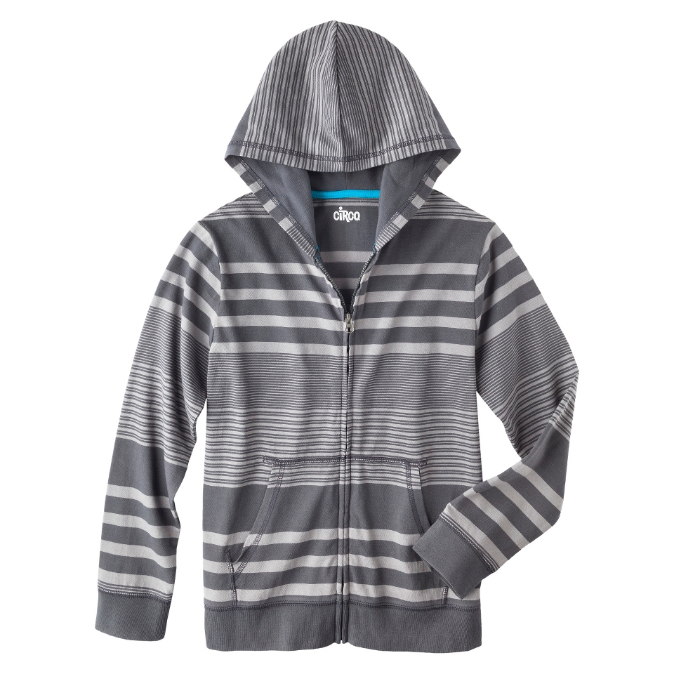 Boys Zip Up Hoodie   Charcoal L