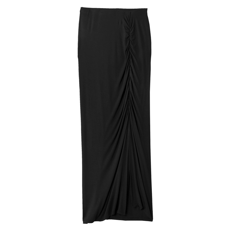 Mossimo Womens Drapey Knit Maxi Skirt   Black XXL