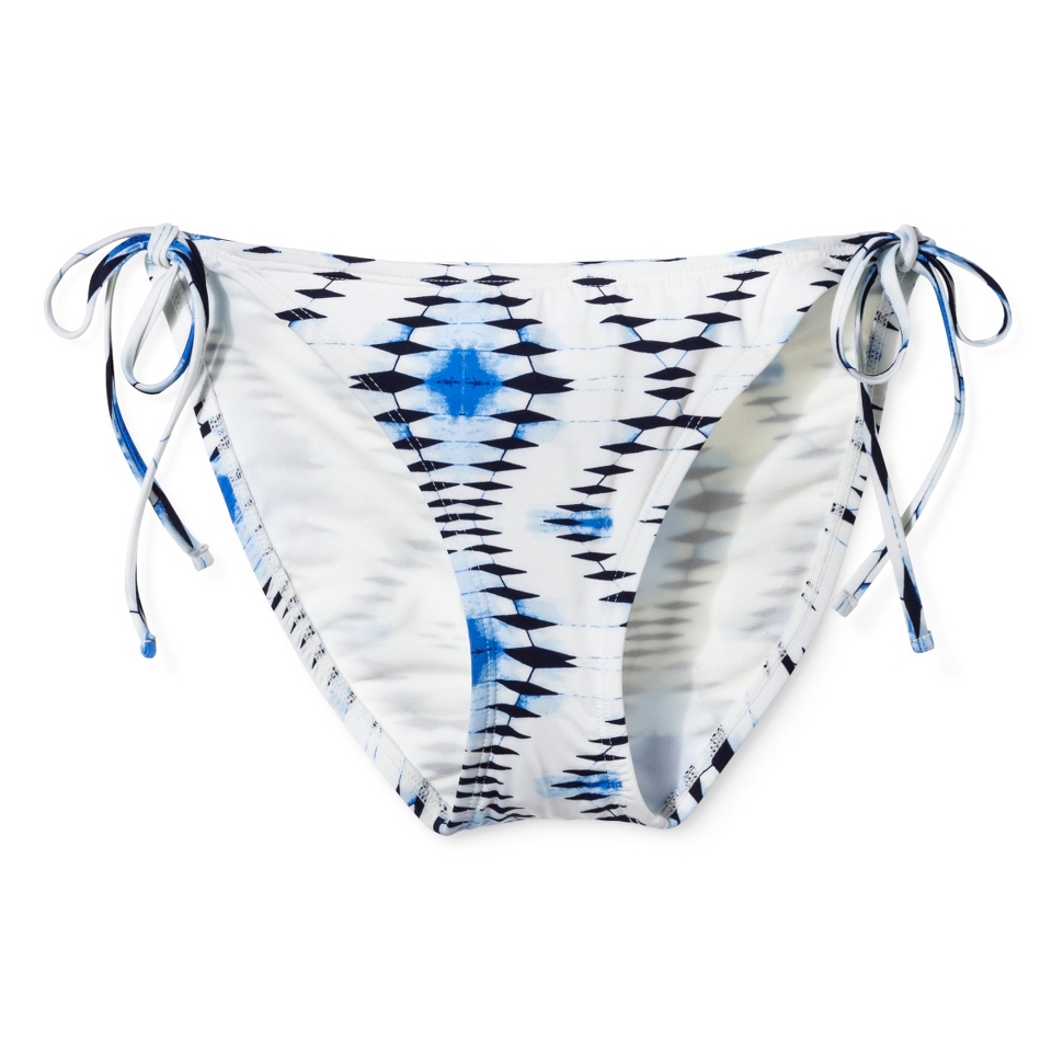 Xhilaration Juniors Side Tie Swim Bottom  White L