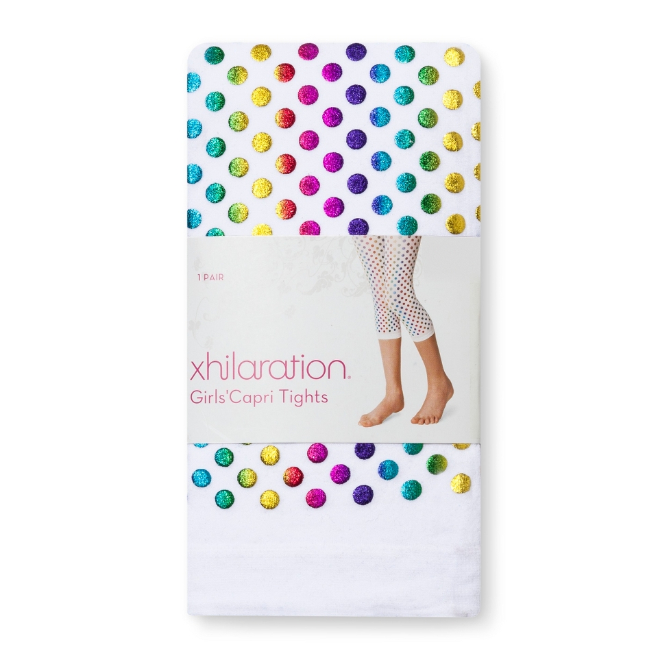 Xhilaration Girls 1 Pack Nylon Tights   White 4 6x