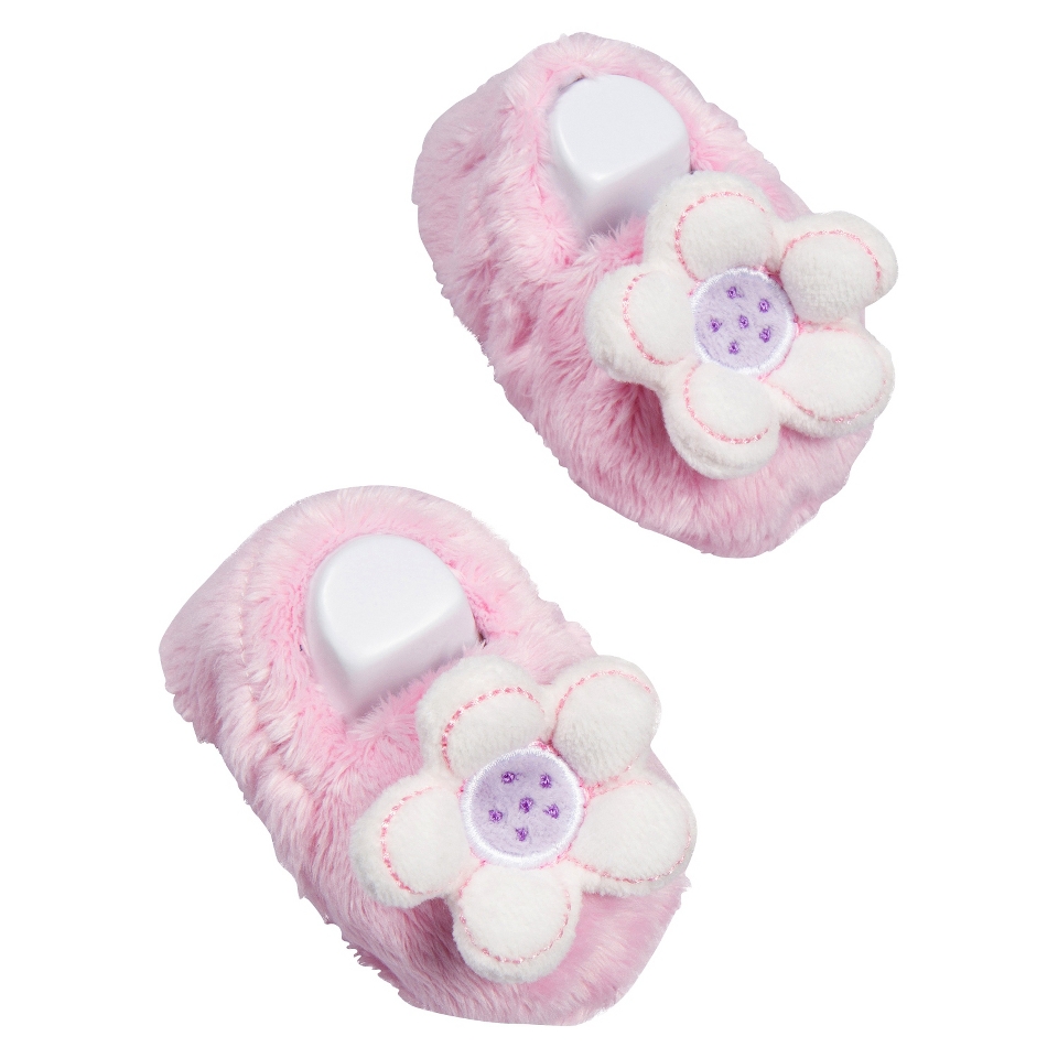 Gerber Onesies Newborn Girls Velboa Flower Booties   Pink 6 M