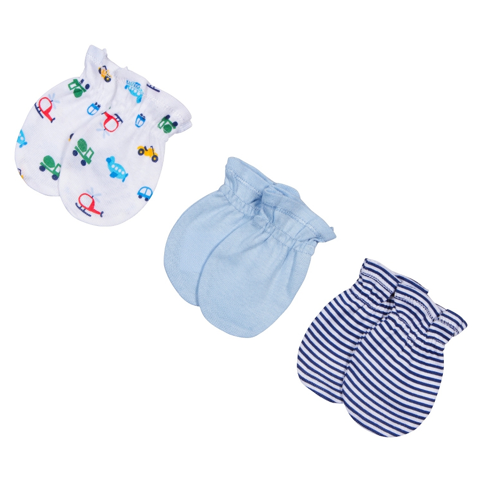 Gerber Onesies Newborn Boys 3 Pack Mitten Set   Transportaion 0 3 M