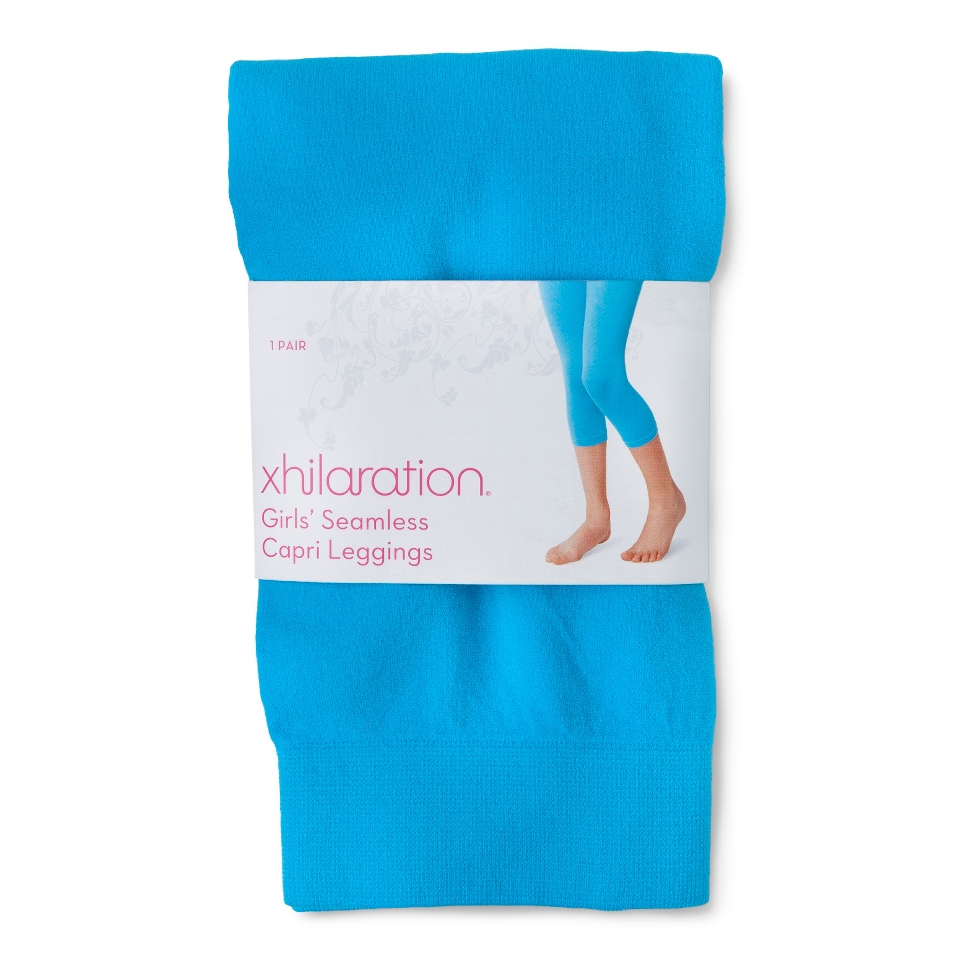 Xhilaration Girls Seamless Capri Legging   Turquoise M/L