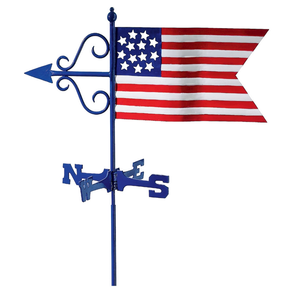 Good Directions American Flag Garden Weathervane w/Roof Mount