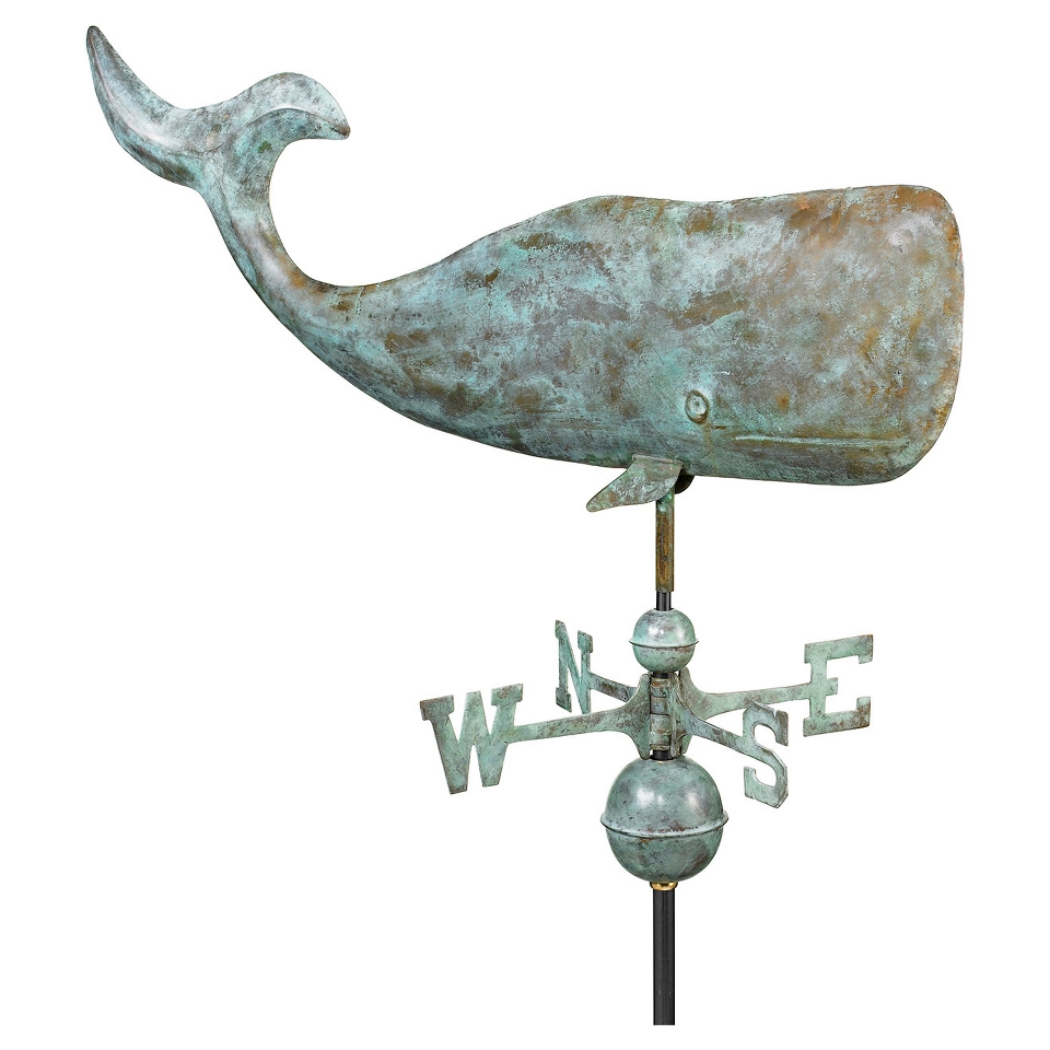 Good Directions 37 Whale Weathervane   Blue Verde Copper