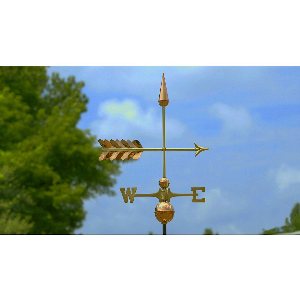 Good Directions Arrow Weathervane   Polished Copper