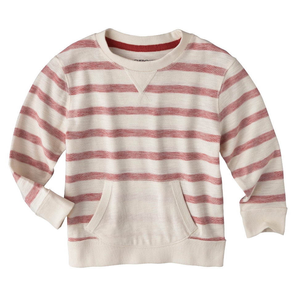 Cherokee Infant Toddler Boys Striped Sweatshirt   Cardinal Red 3T