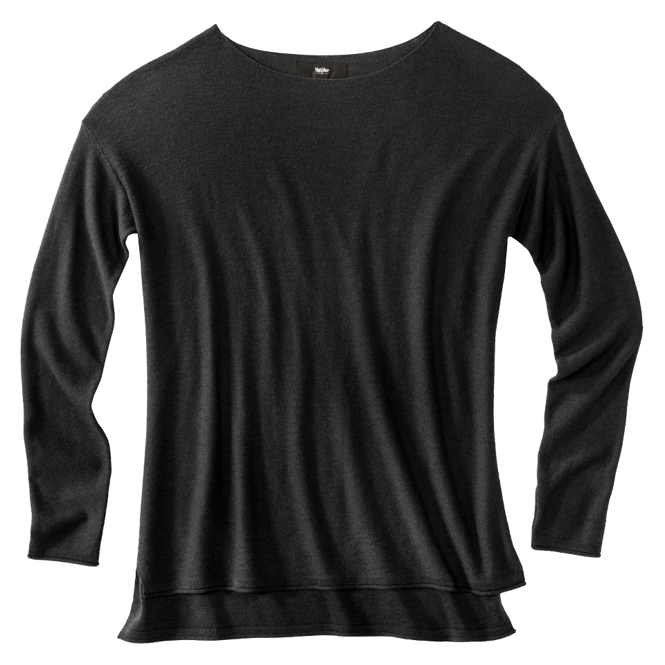 Mossimo Womens Crew Neck Pullover Sweater   Ebony S