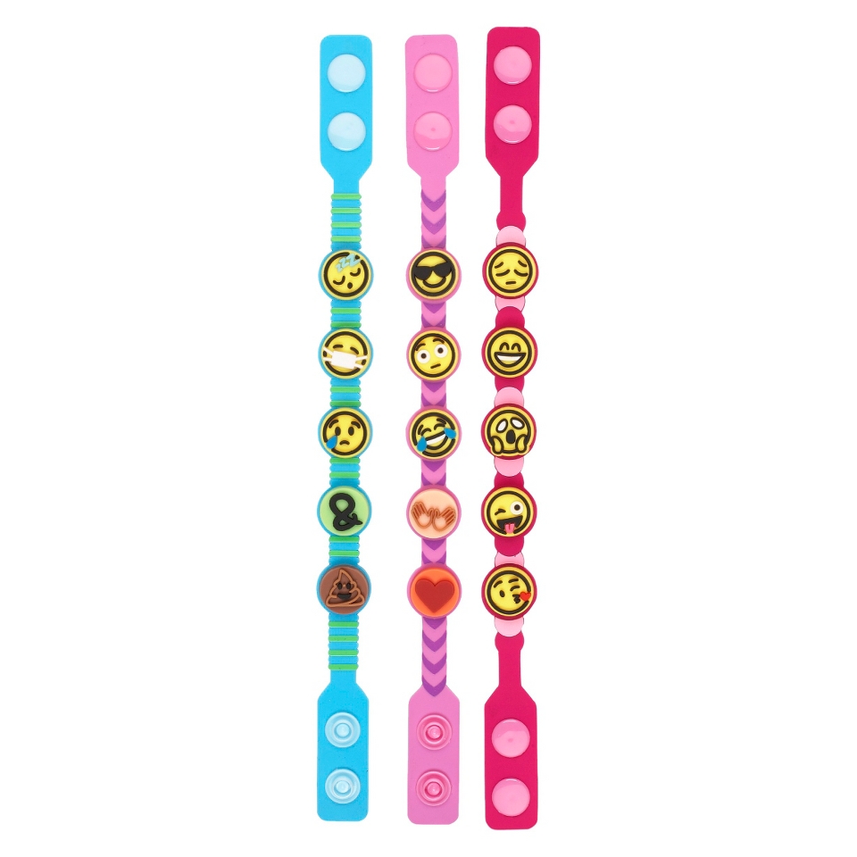 Emoji Icons Bands 3pk Pink, Blue, Purple