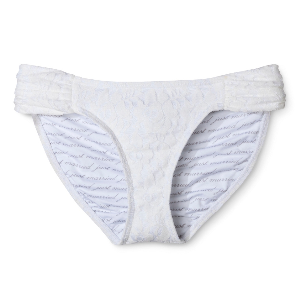 Xhilaration Crochet Bride Hipster Swim Bottom  White XS