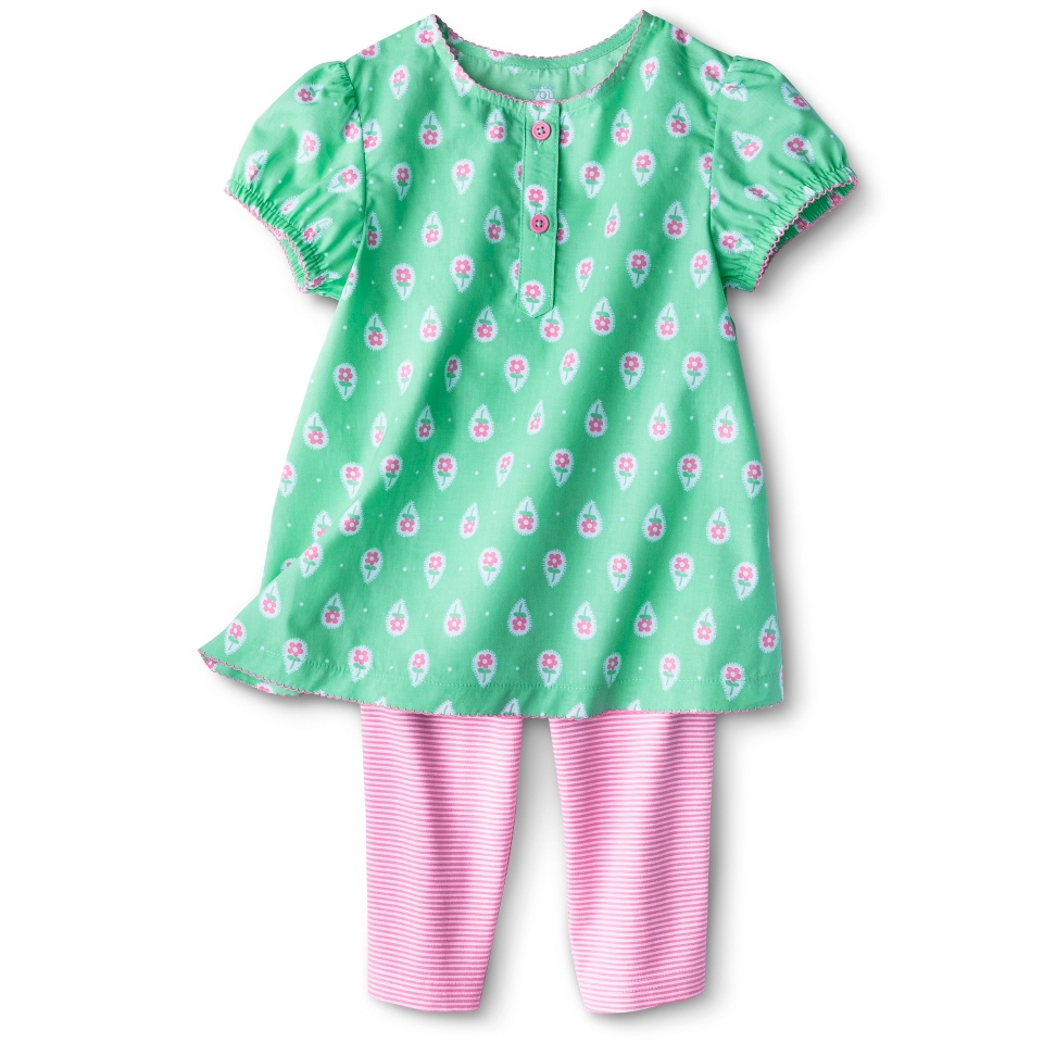 Just One YouMade by Carters Girls 2 Piece Set   Light Green/White 5T