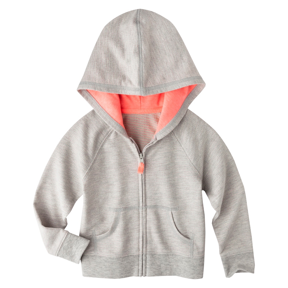 Cherokee Infant Toddler Girls ZipUp Hoodie   Heather Grey 18 M