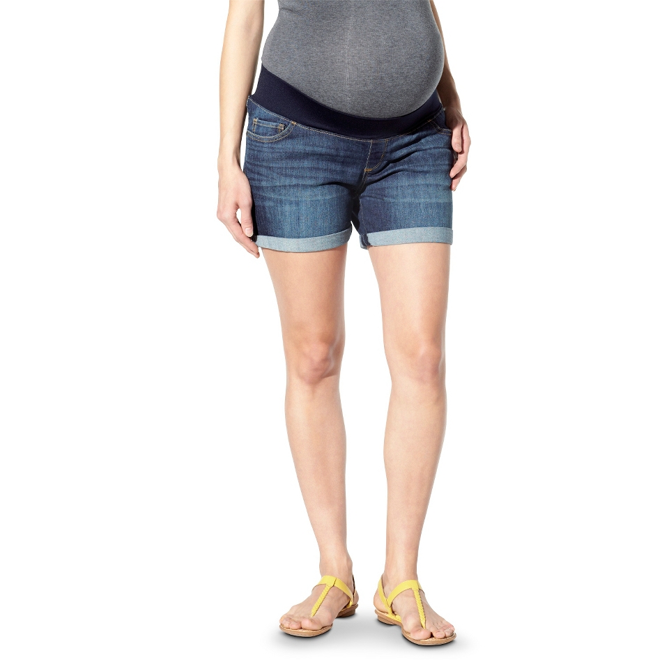 Liz Lange for Target Maternity Under Belly 6 Denim Shorts   Blue M