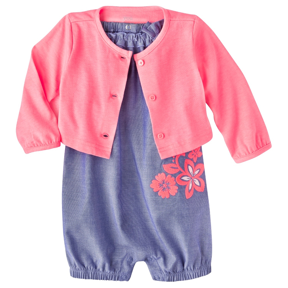 Just One YouMade by Carters Girls 2 Piece Set   Pink/Denim 3 M