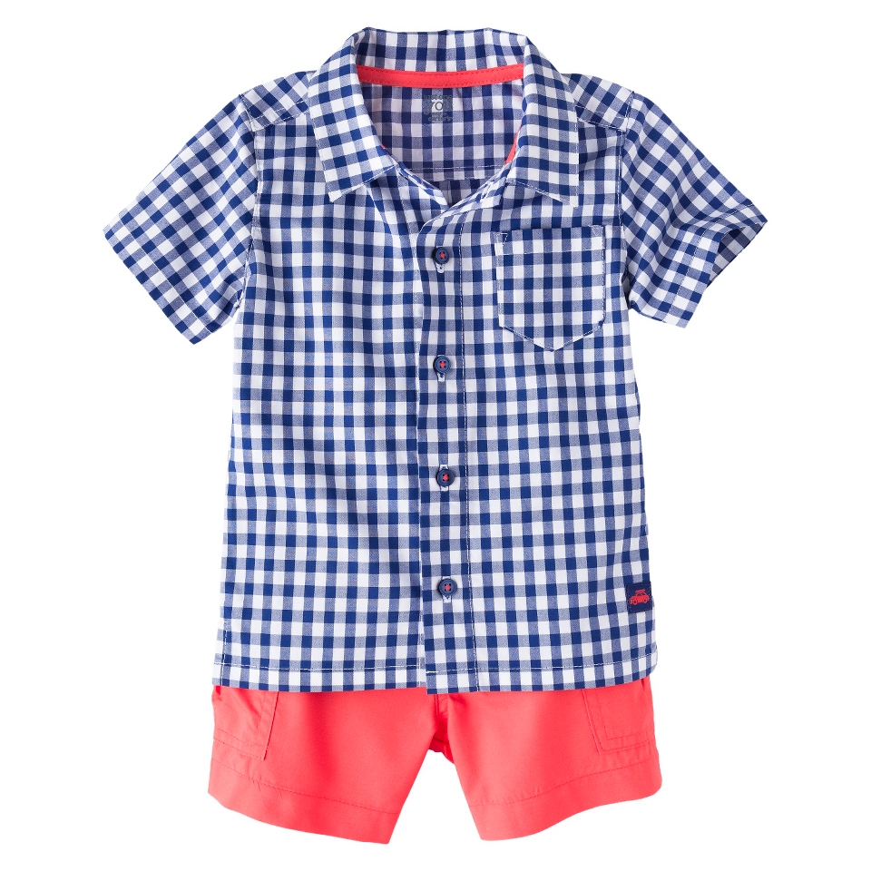Just One YouMade by Carters Boys 2 Piece Button Down Shirt and Short Set  