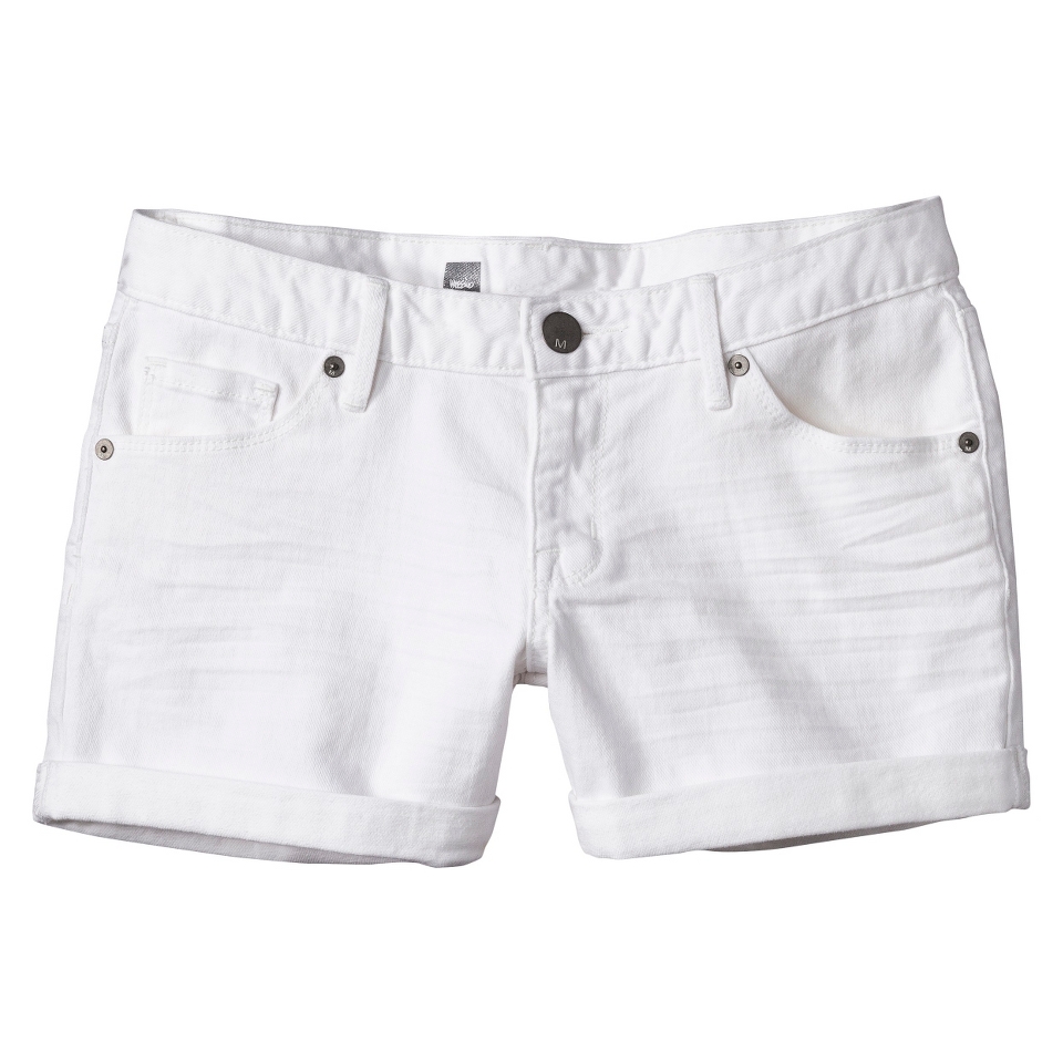 Mossimo Womens 3.5 Rolled Hem Shorts   White 12