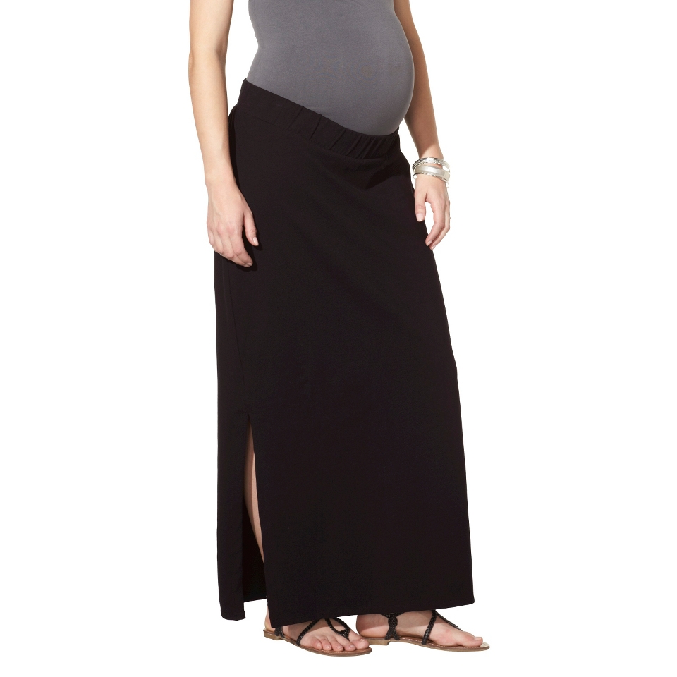 Liz Lange for Target Maternity Knit Maxi Skirt   Black L