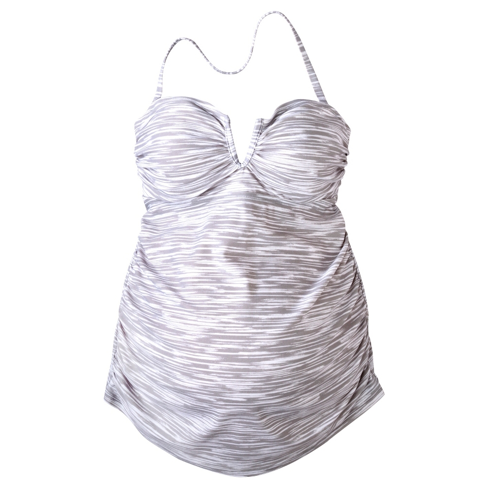 Liz Lange for Target Maternity Bandeau Tankini Swim Top   Rivera Gray