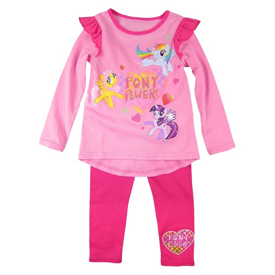 My Little Pony Infant Toddler Girls Top and Bottom Set   Pink 4T