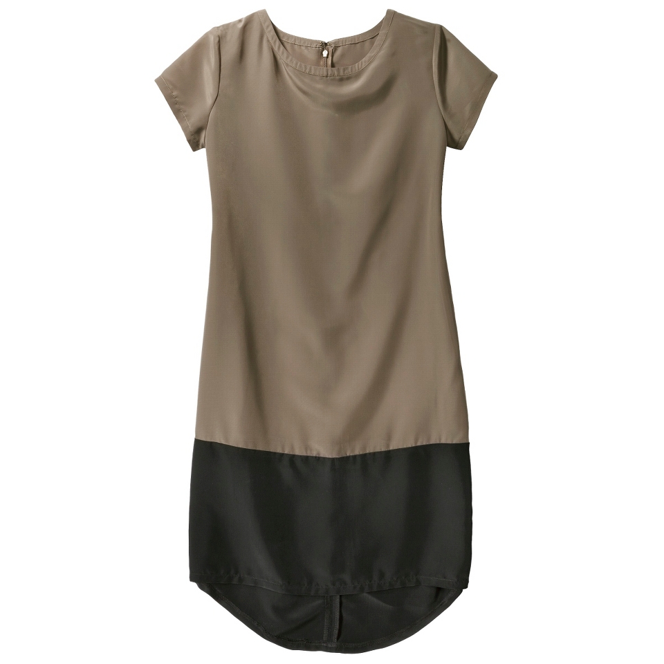 Mossimo Womens Short Sleeve Shift Dress   Timber/Black XS