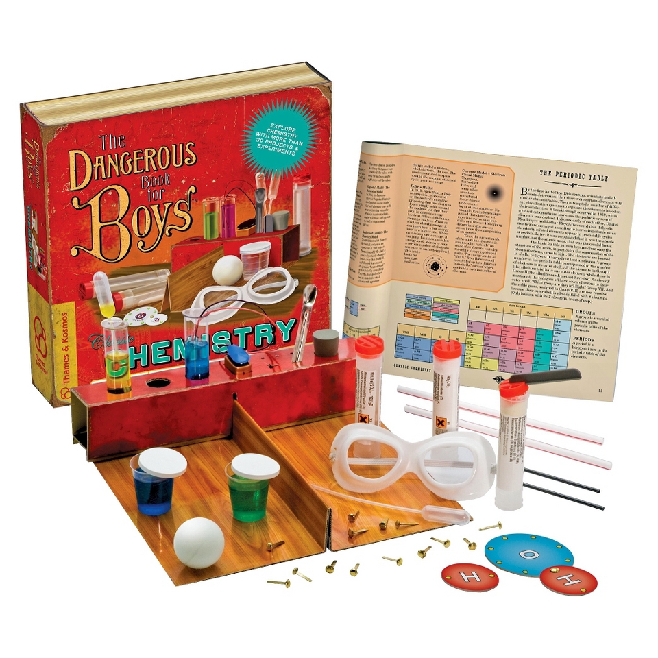 Thames and Kosmos The Dangerous Book for Boys Classic Chemistry Science Kit