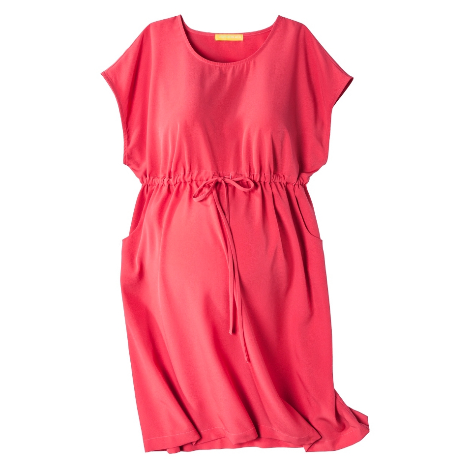 Liz Lange for Target Maternity Short Sleeve Shirt Dress   Red XXL
