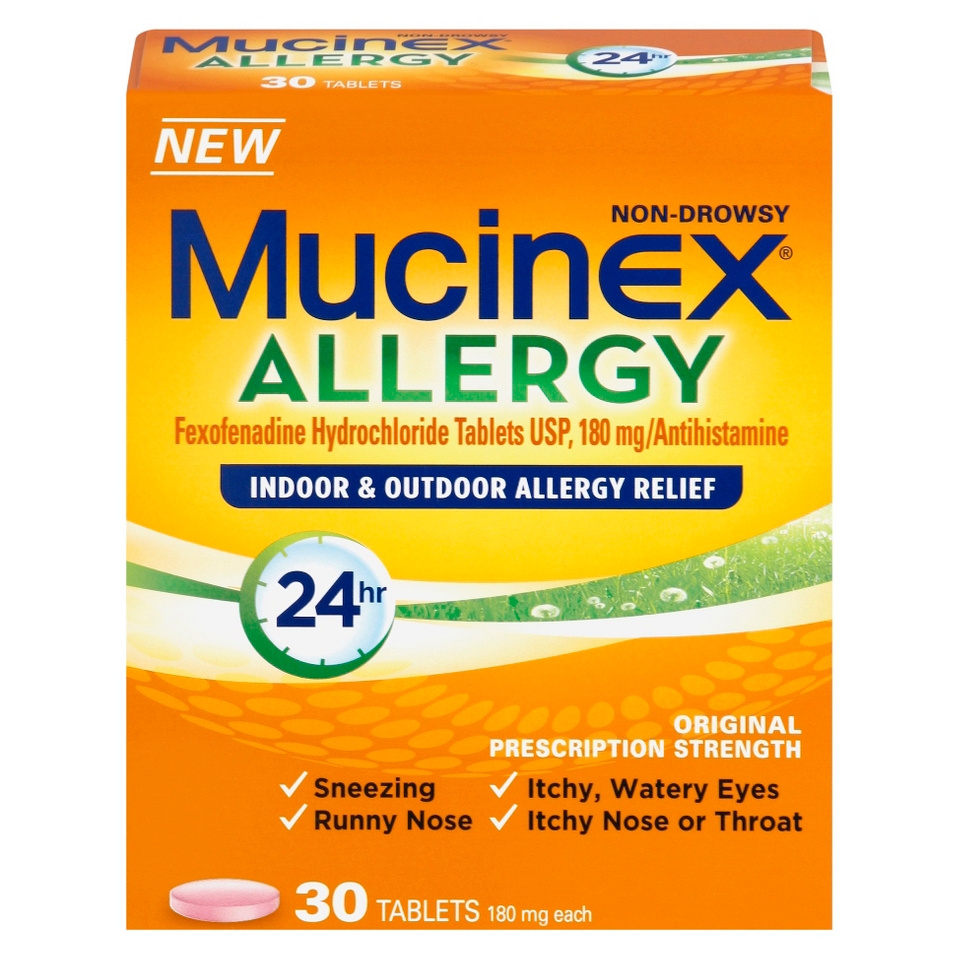 Mucinex Allergy 24 Hour Indoor & Outdoor Allergy Relief Tablets   30 Count