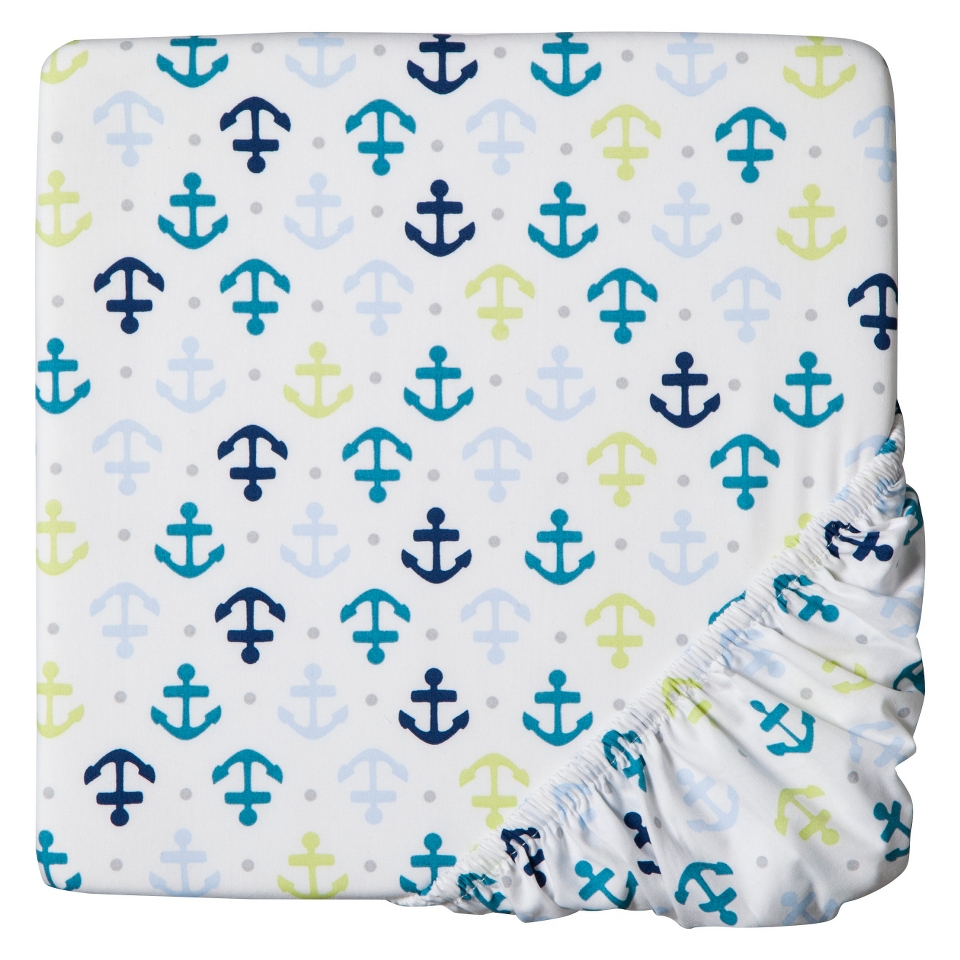 Whales n Waves Fitted Crib Sheet by Circo