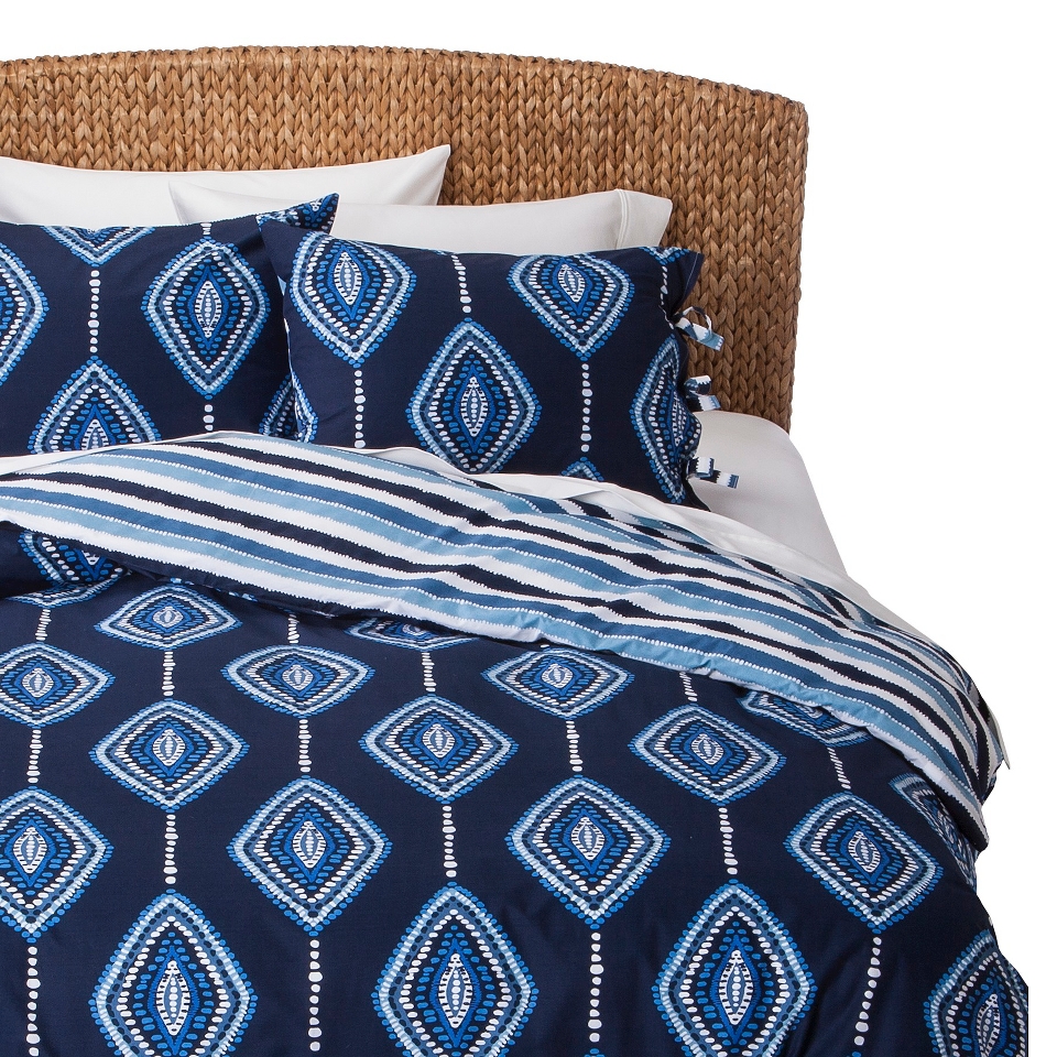 Mudhut Izula Duvet Cover Cover Set   Blue (King)