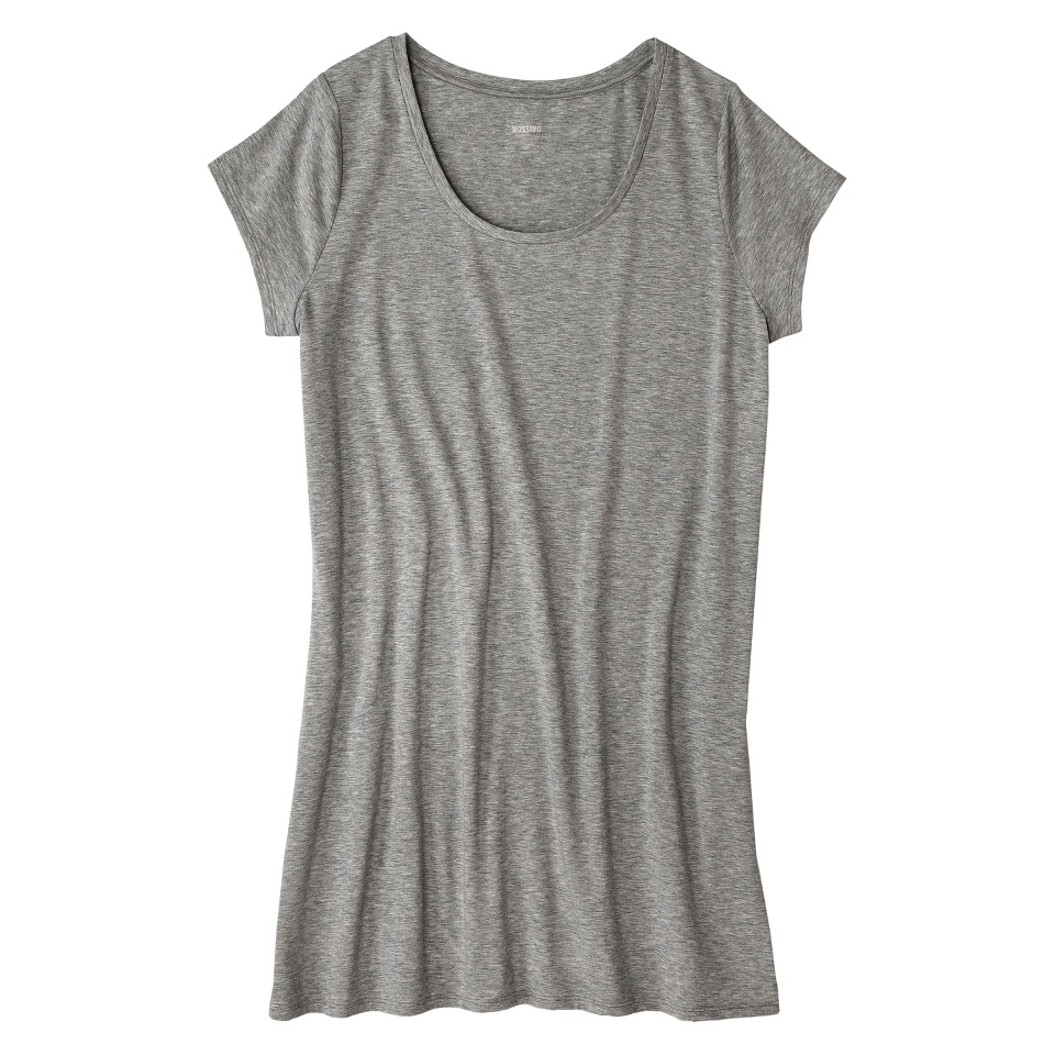 Mossimo Supply Co. Juniors Plus Size Short Sleeve Tee Shirt Dress   Gray 2