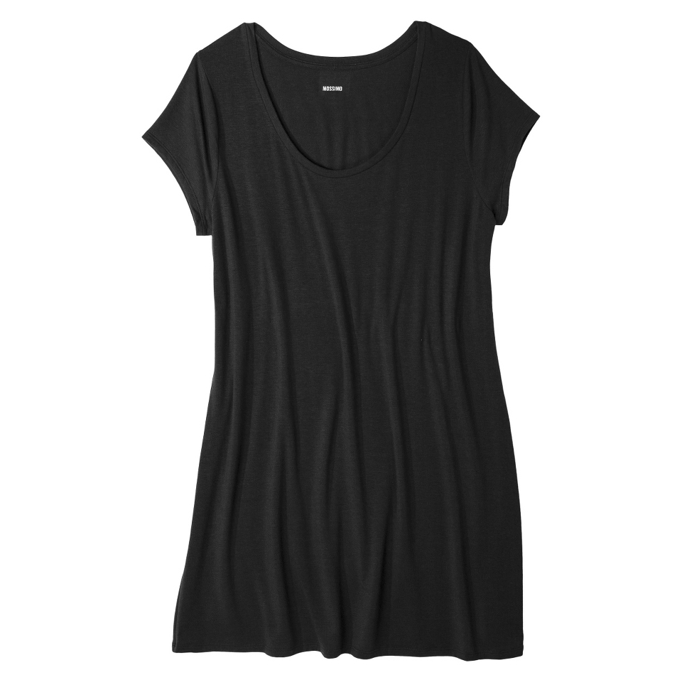 Mossimo Supply Co. Juniors Plus Size Short Sleeve Tee Shirt Dress   Black 2