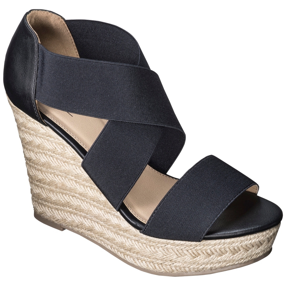 Womens Mossimo Theresa Wedge Sandal   Black 5.5