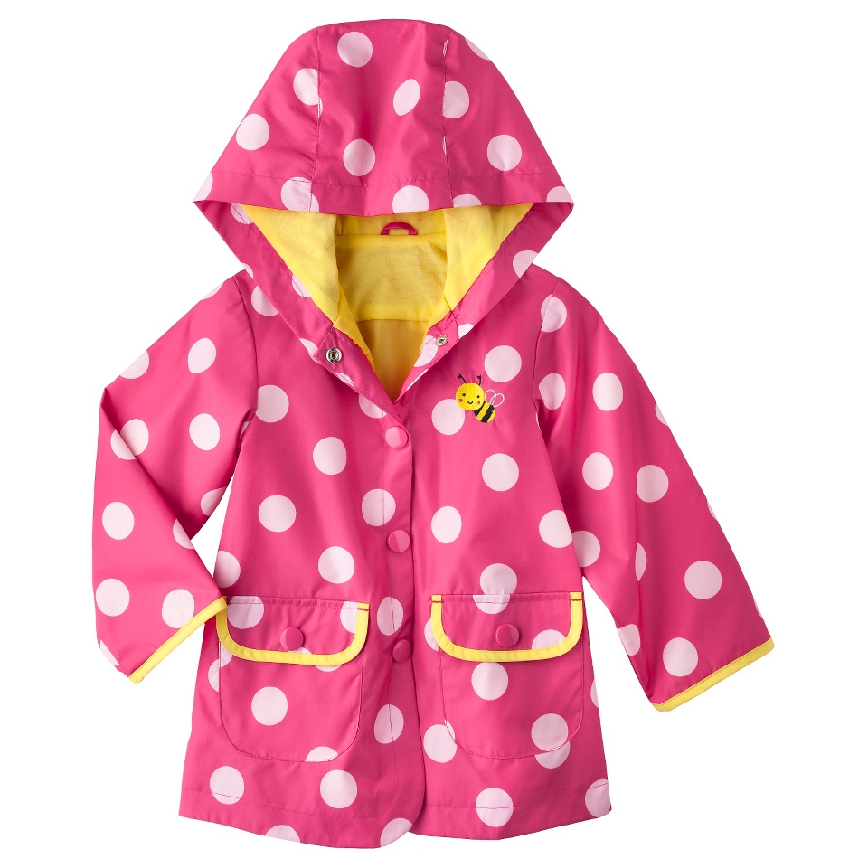 Just One You by Carters Infant Toddler Girls Polka Dot Raincoat   Pink 4T