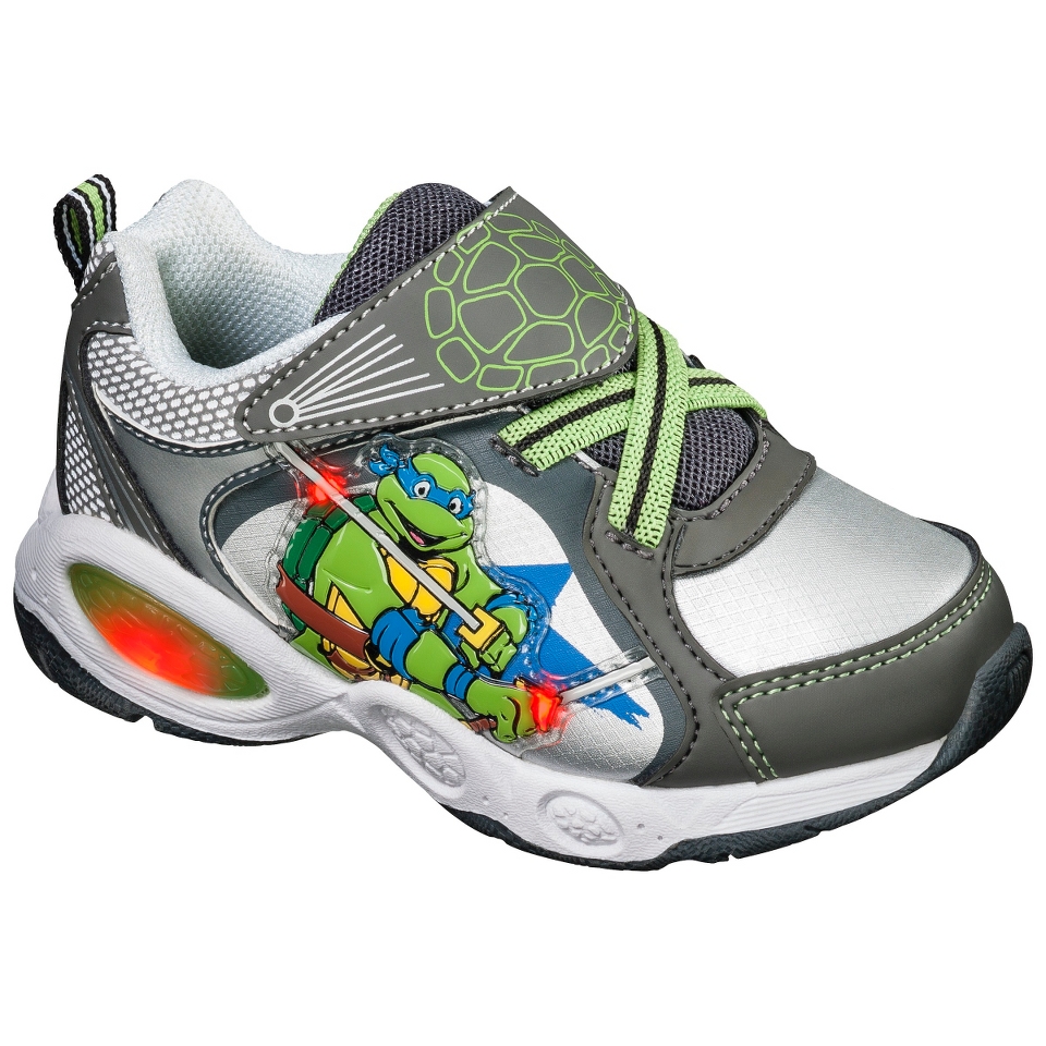 Toddler Boys Teenage Mutant Ninja Turtles Light Up Sneakers   Grey 11